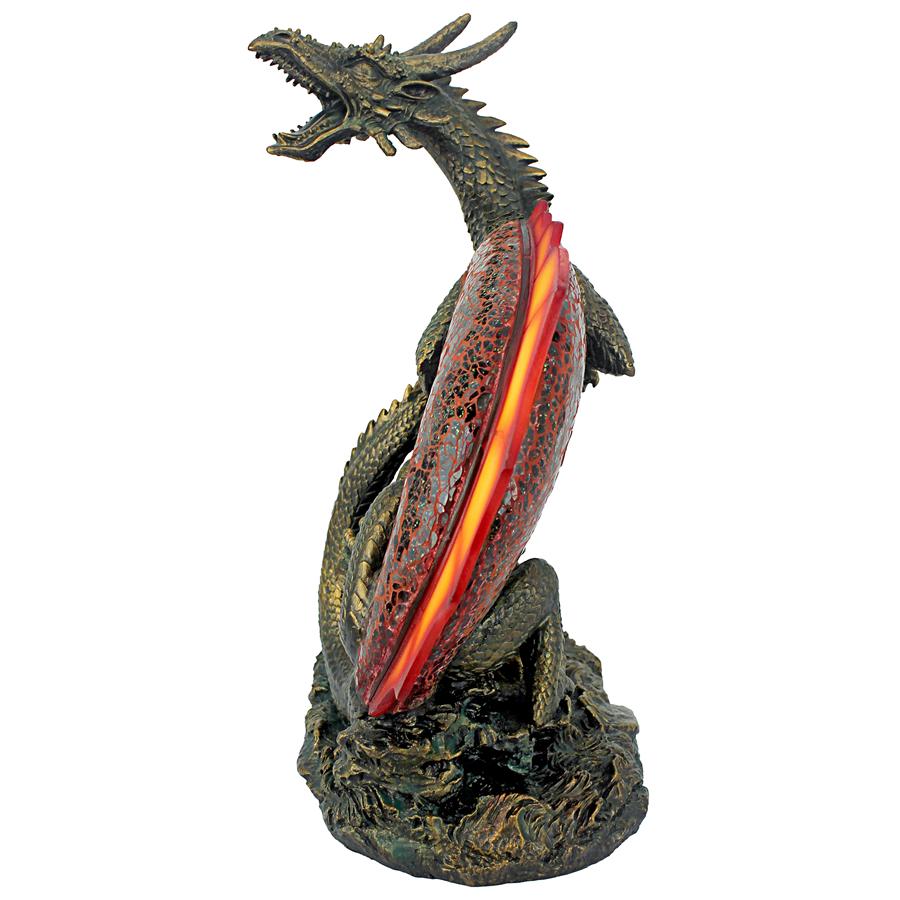 Viper the Serpent Dragon Illuminated Mosaic Glass Sculpture