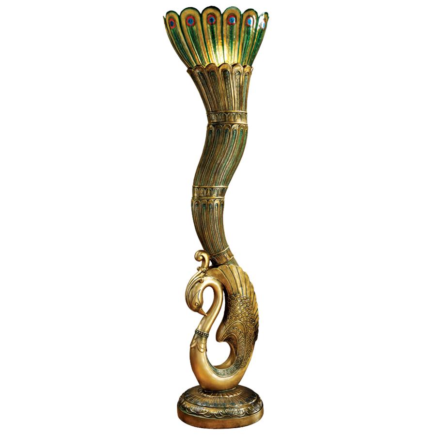 Art Deco Peacock Sculptural Floor Lamp