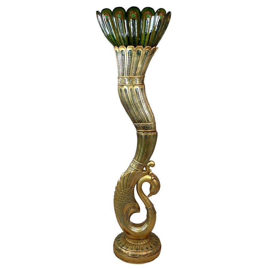 Art Deco Peacock Sculptural Floor Lamp