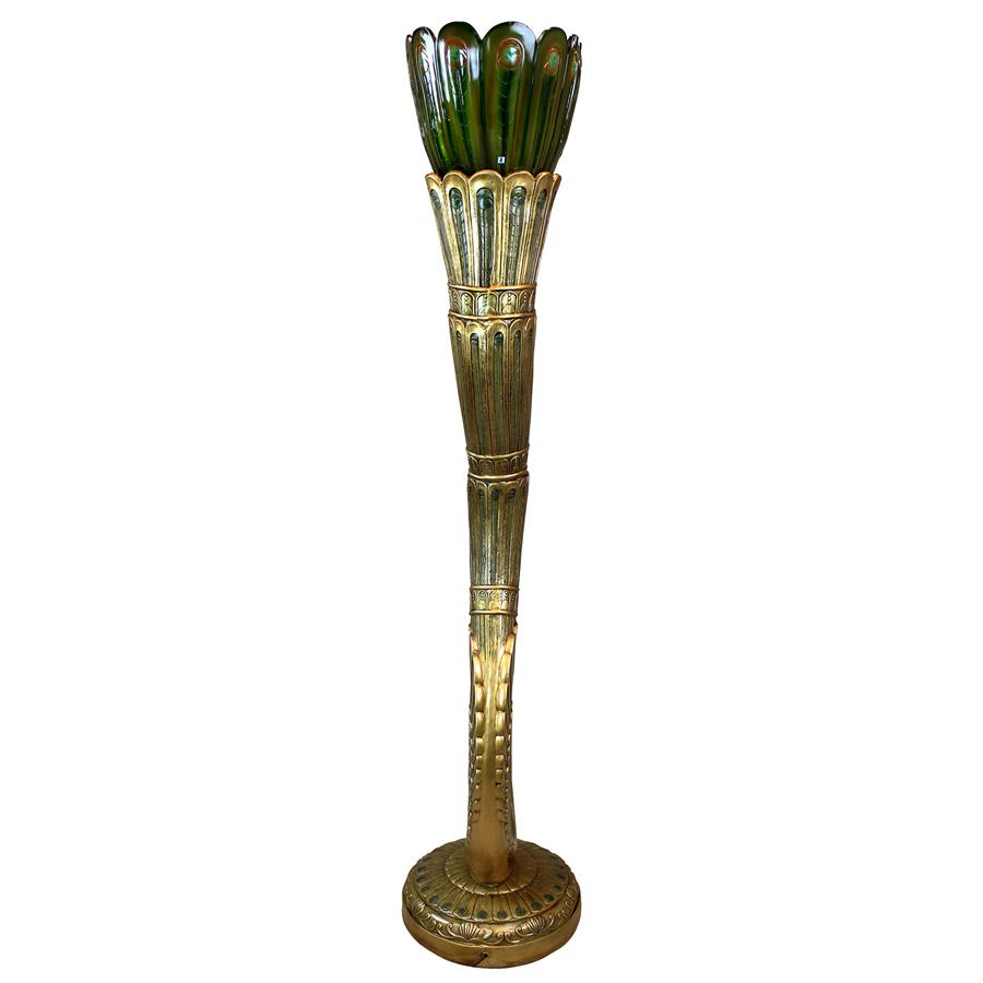 Art Deco Peacock Sculptural Floor Lamp