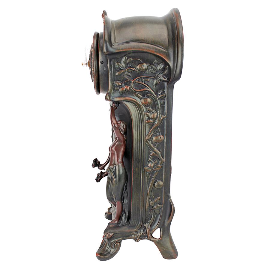 Dual Maiden Art Nouveau Mantelpiece Clock