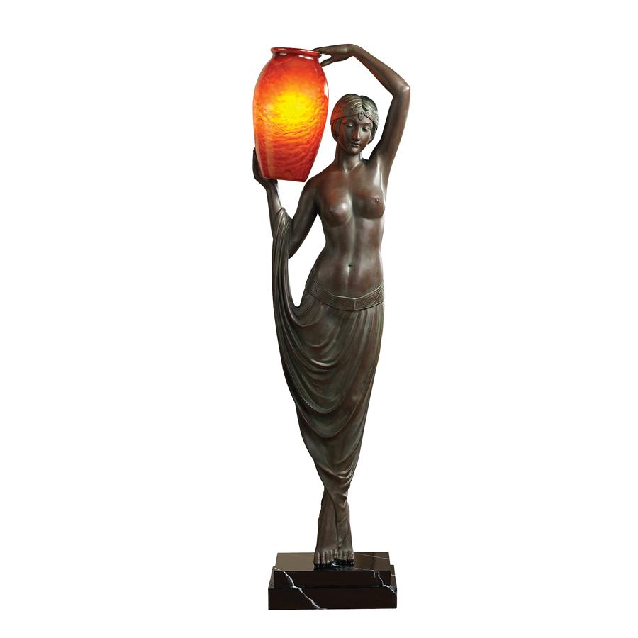 Art Deco Goddess of Light Sculptural Floor Lamp