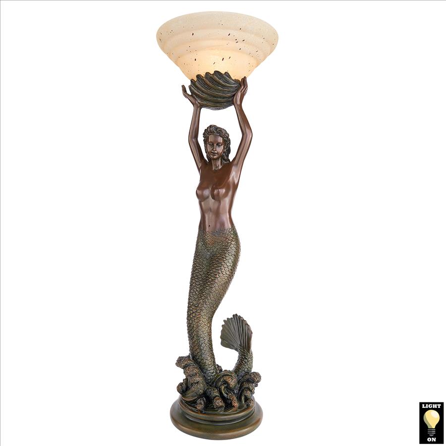 The Goddess Offering Mermaid Sculptural Table Lamp