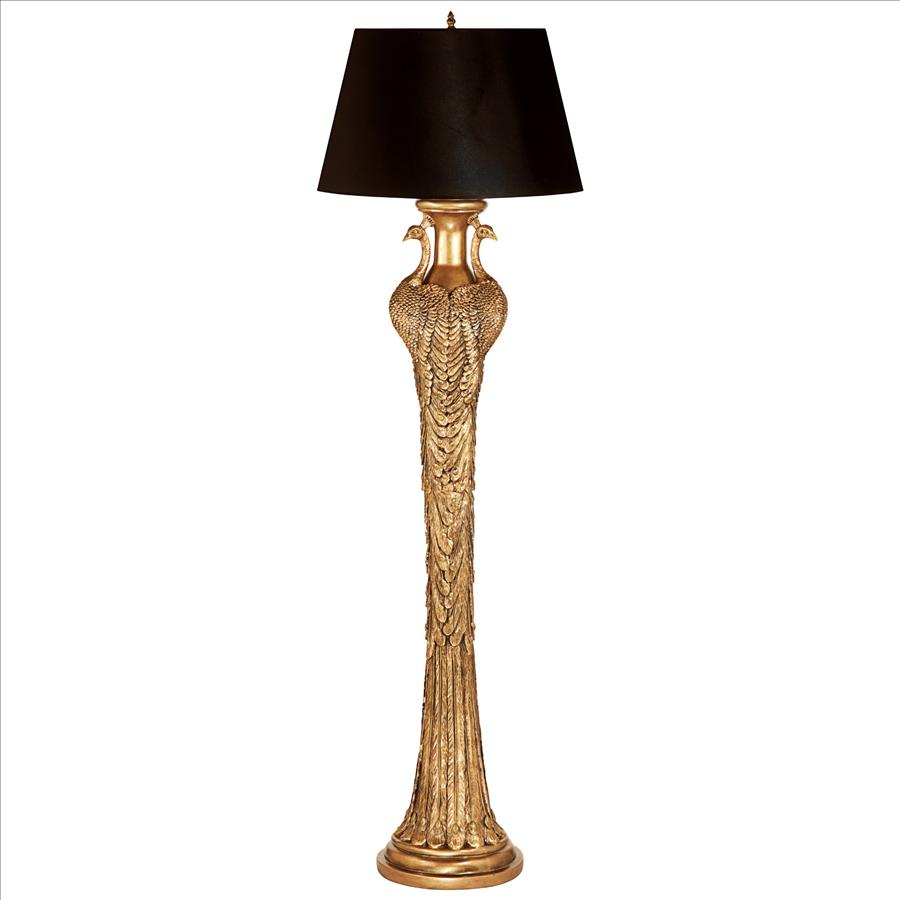 Peacock Panorama Sculptural Floor Lamp