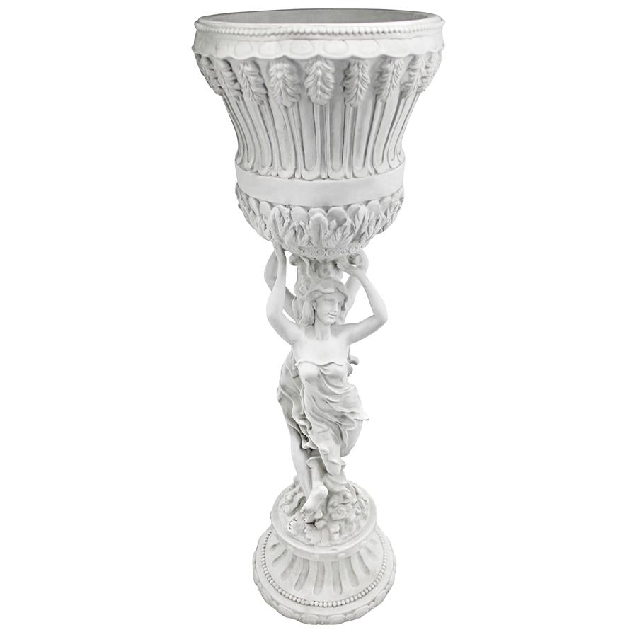 Les Filles Joyeuses Neoclassical Pedestal Urn