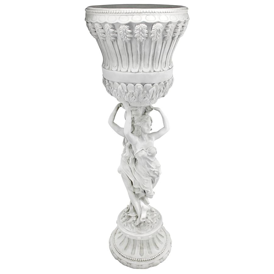 Les Filles Joyeuses Neoclassical Pedestal Urn