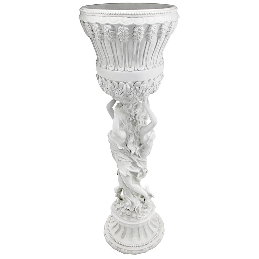 Les Filles Joyeuses Neoclassical Pedestal Urn