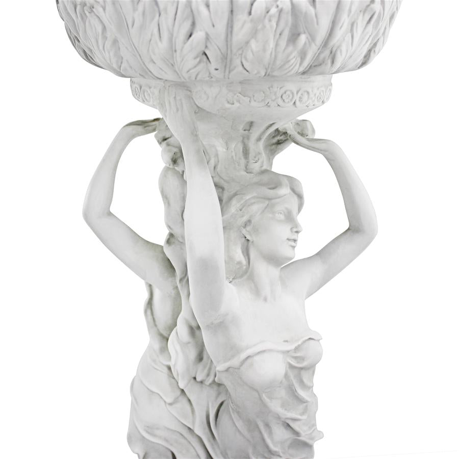 Les Filles Joyeuses Neoclassical Pedestal Urn