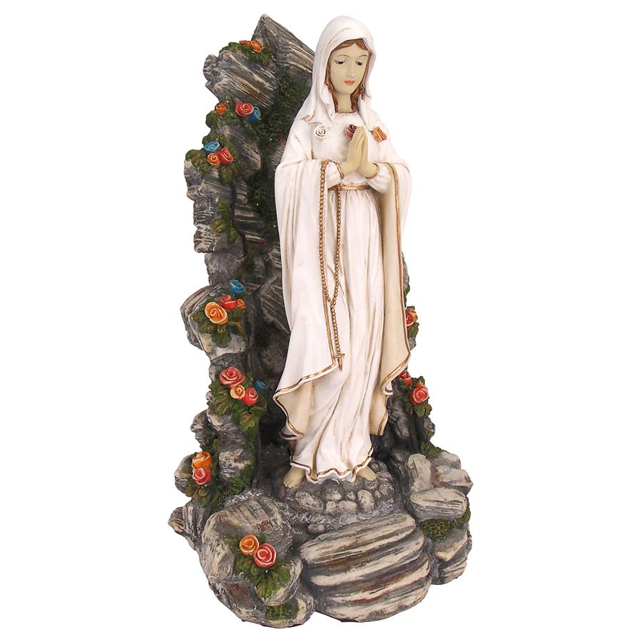 Blessed Virgin Mary Illuminated Garden Grotto Sculpture