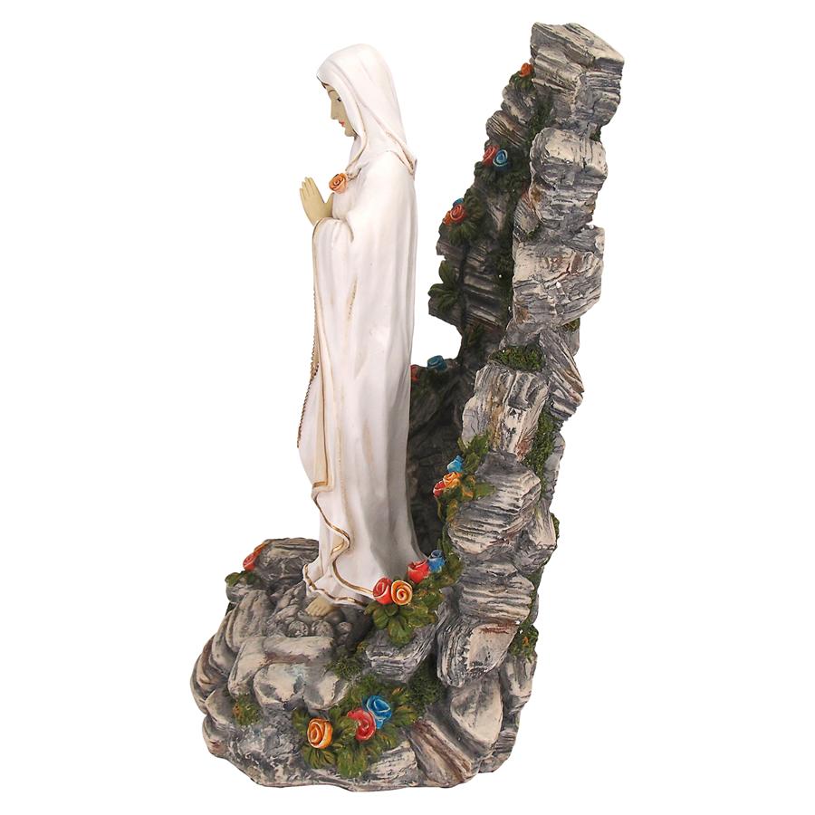 Blessed Virgin Mary Illuminated Garden Grotto Sculpture