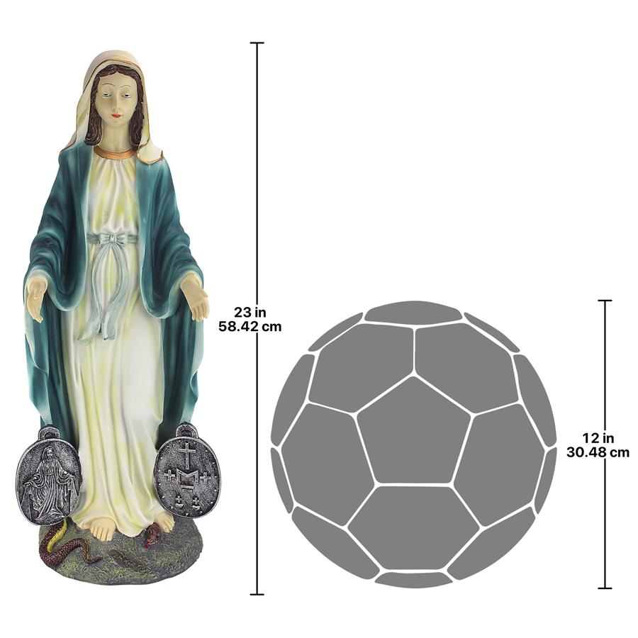 Miraculous Medal Madonna Sacred Garden Statue