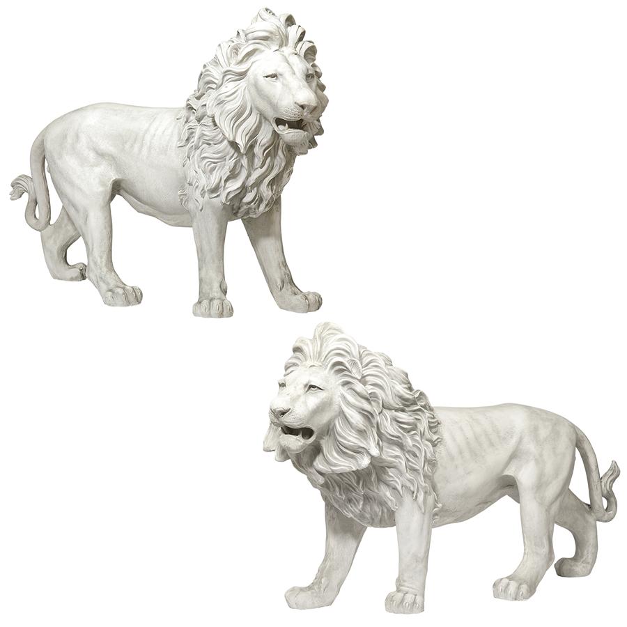 Regal Lion Sentinels of Grisham Manor Statue: Right and Left Set