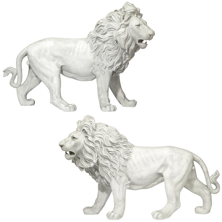 Regal Lion Sentinels of Grisham Manor Statue: Right and Left Set