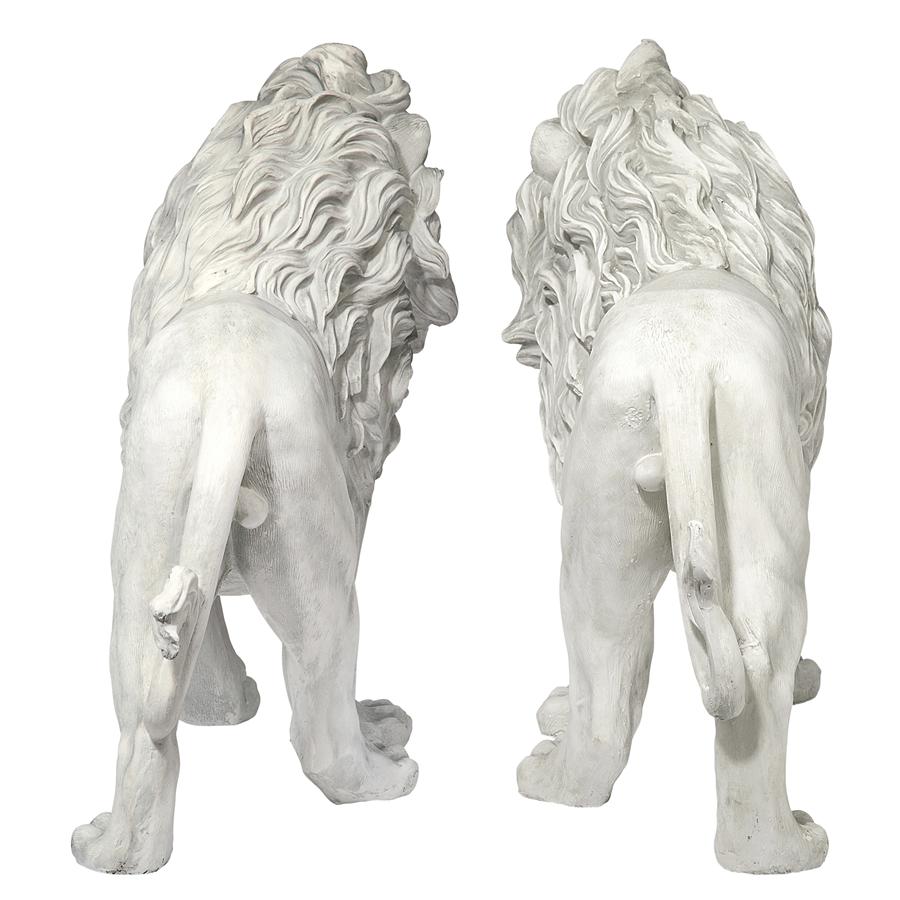 Regal Lion Sentinels of Grisham Manor Statue: Right and Left Set