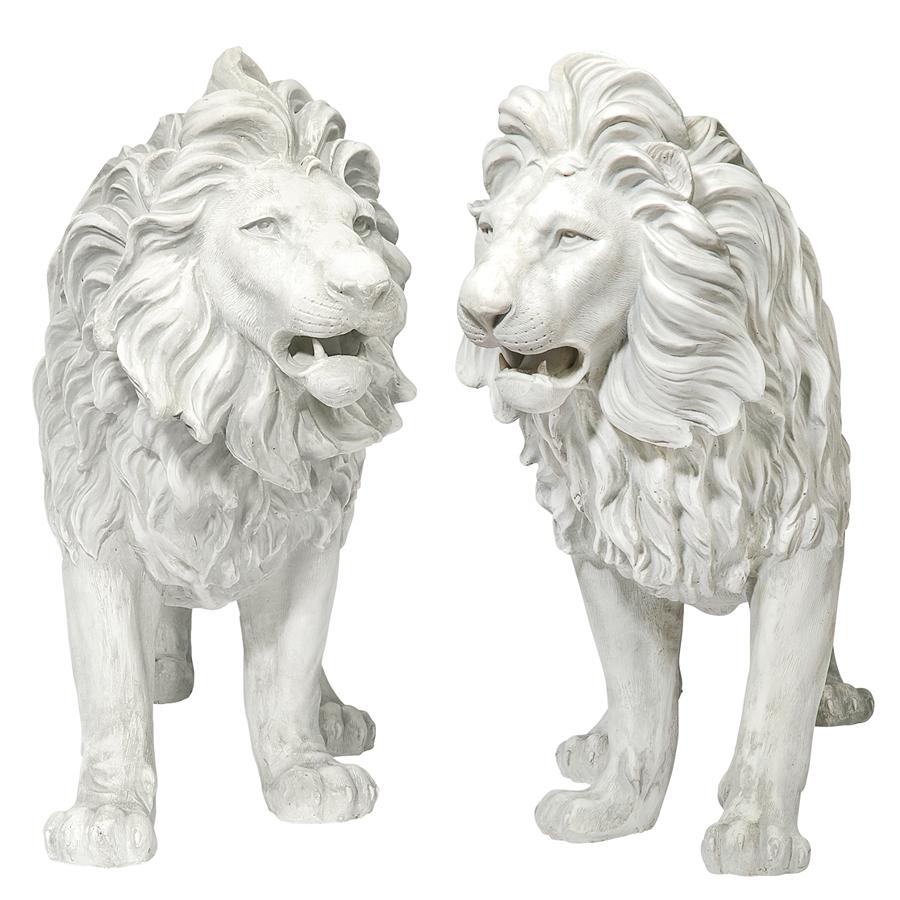 Regal Lion Sentinels of Grisham Manor Statue: Right and Left Set