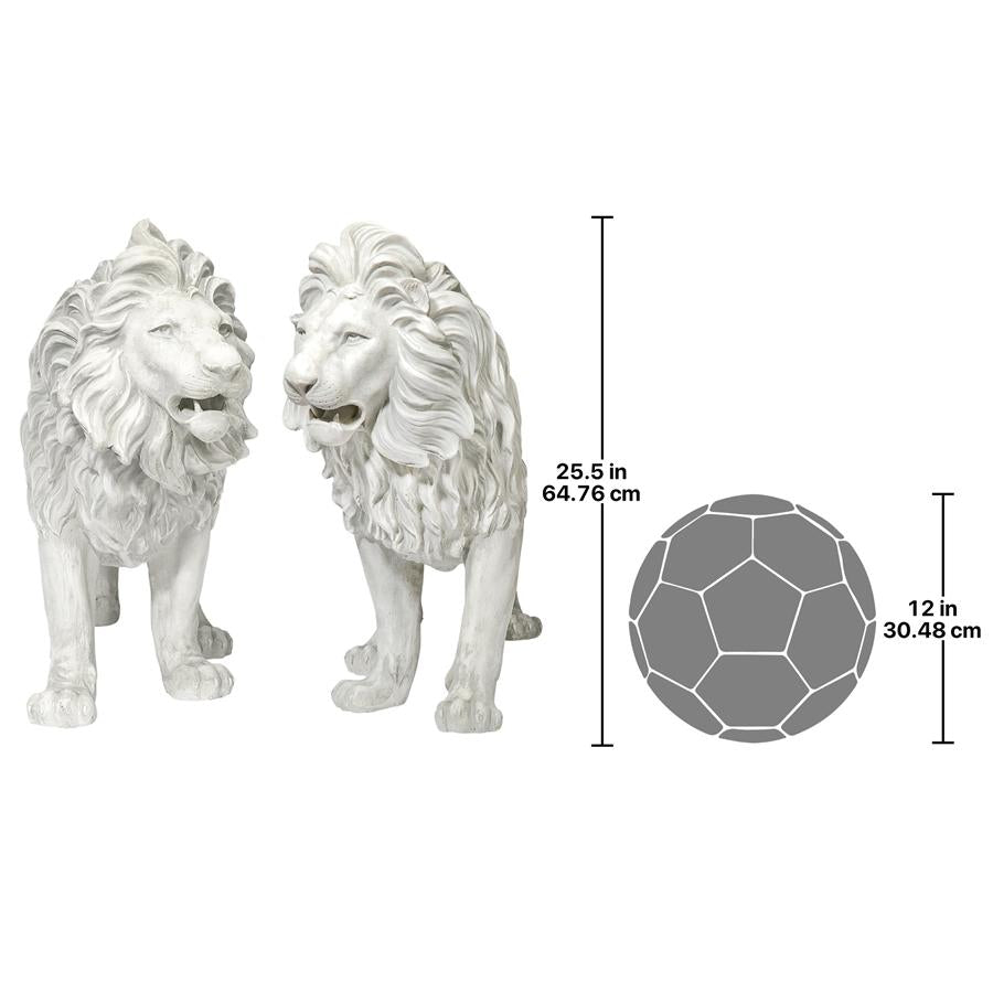 Regal Lion Sentinels of Grisham Manor Statue: Right and Left Set