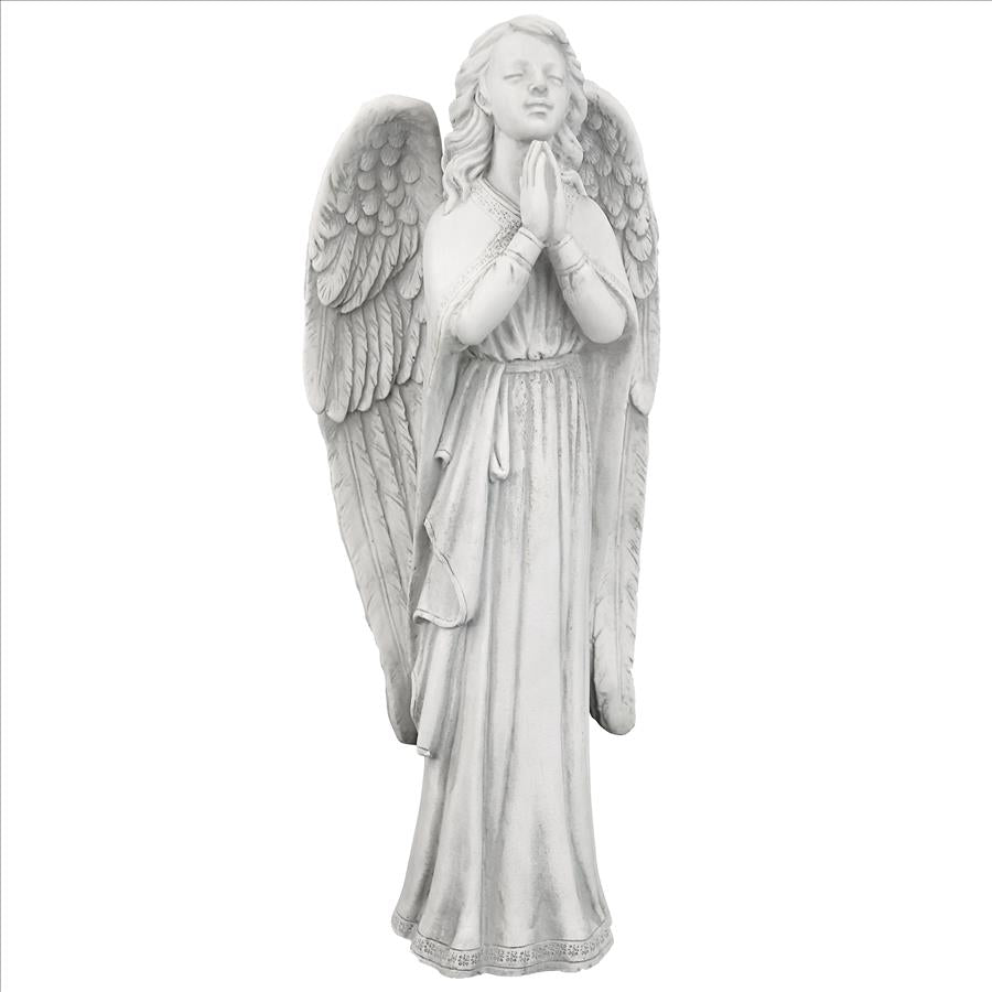 Divine Guidance: Praying Angel Garden Statue: Medium