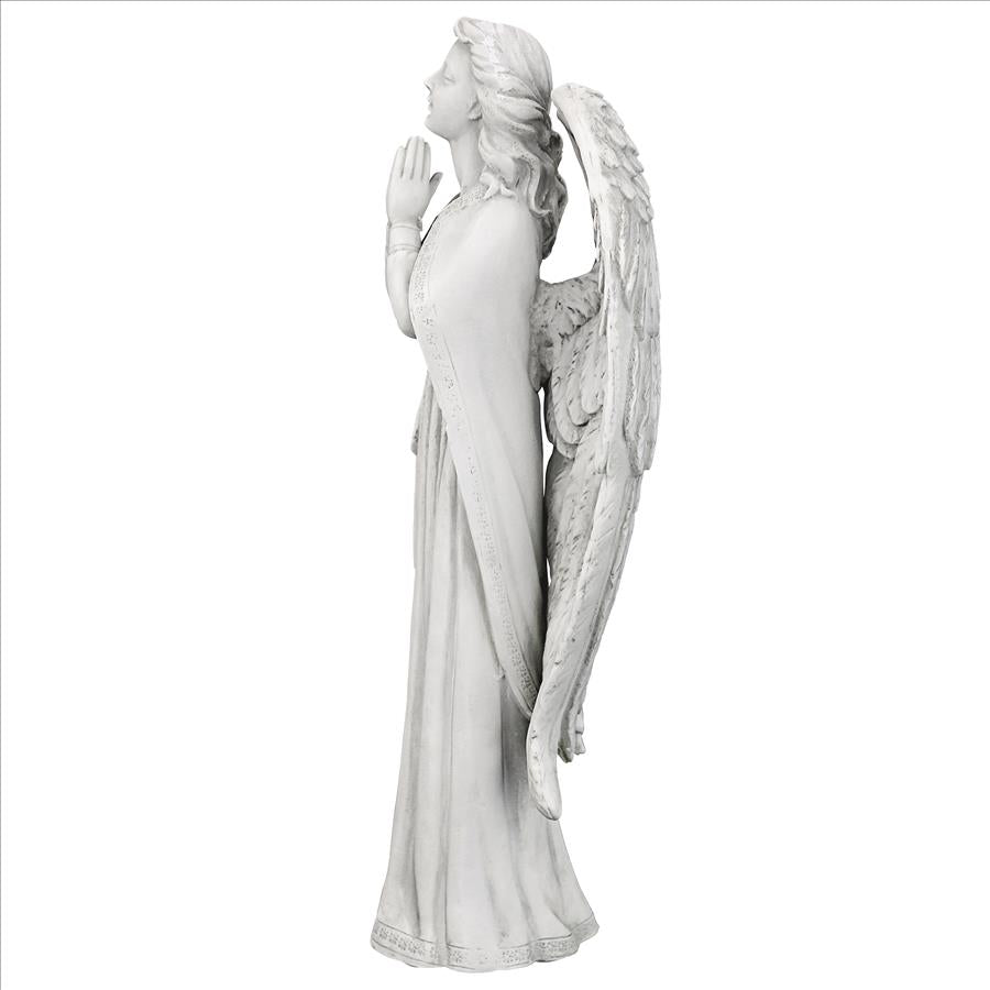 Divine Guidance: Praying Angel Garden Statue: Medium