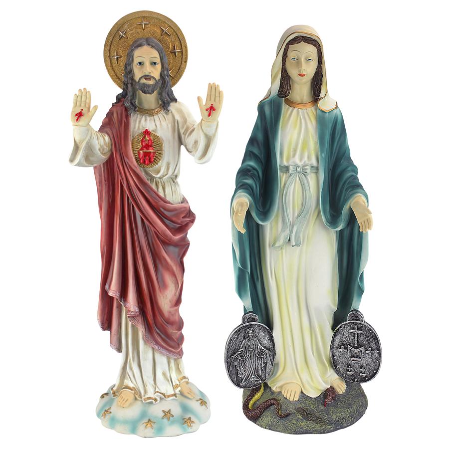 Italian-Style Devotional Art Collection: Jesus and Mary Sculptures