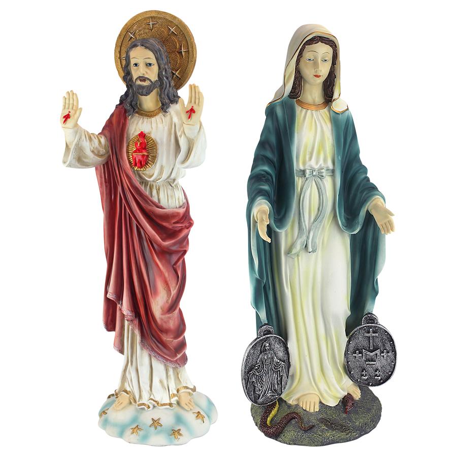 Italian-Style Devotional Art Collection: Jesus and Mary Sculptures