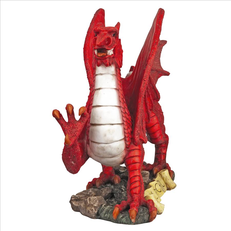 The Red Welsh Dragon Statue Collection: Medium