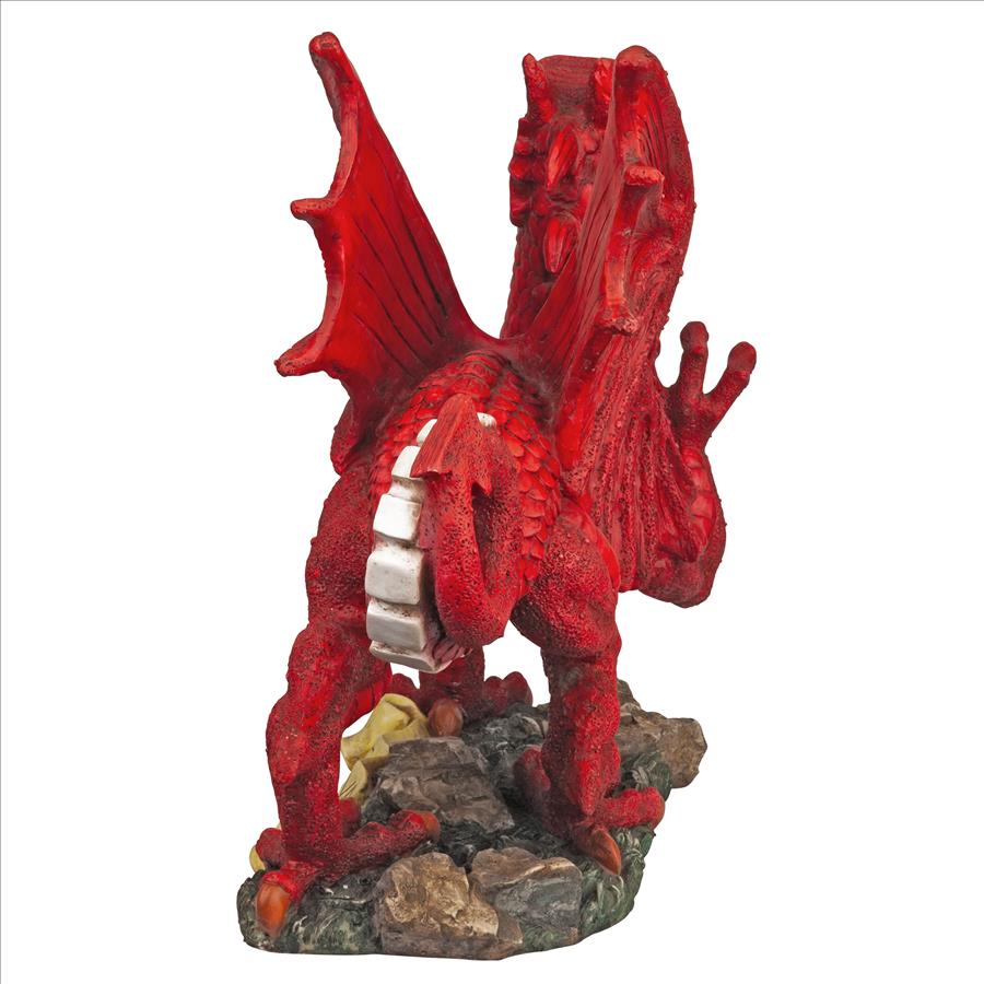 The Red Welsh Dragon Statue Collection: Medium