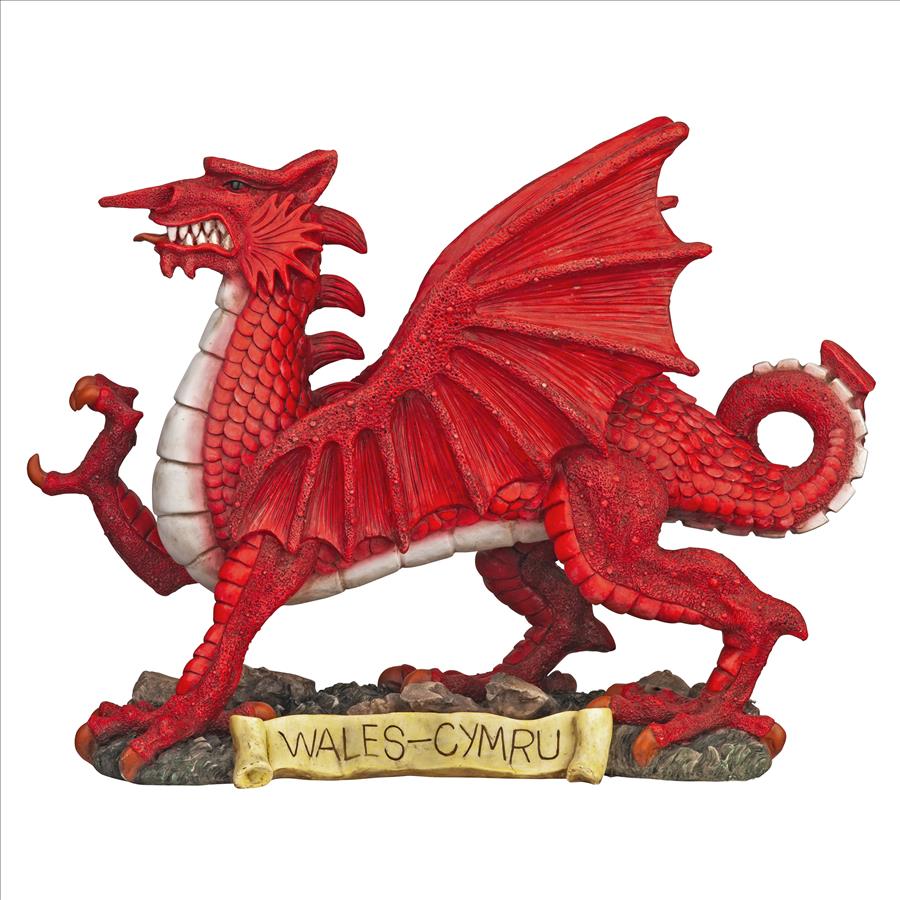 The Red Welsh Dragon Statue Collection: Medium