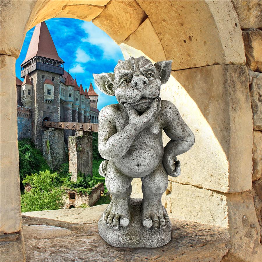 Plato the Ponderer Gothic Gargoyle Imp Statue