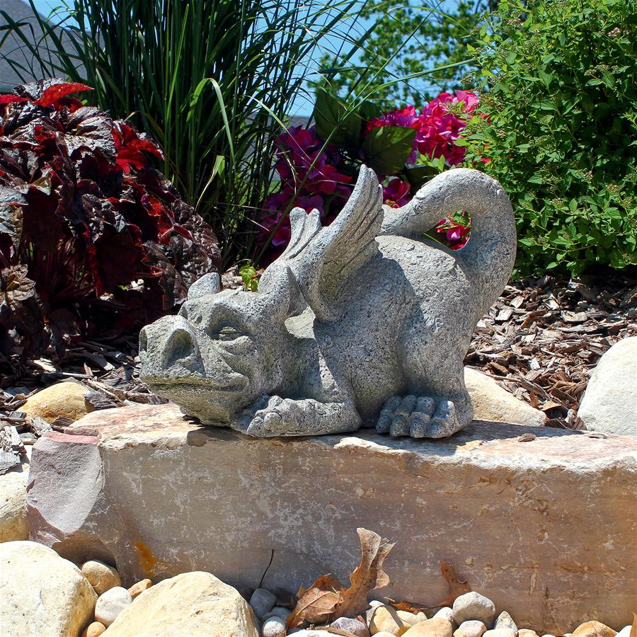 Pounce the Mischievous Gothic Dragon Statue