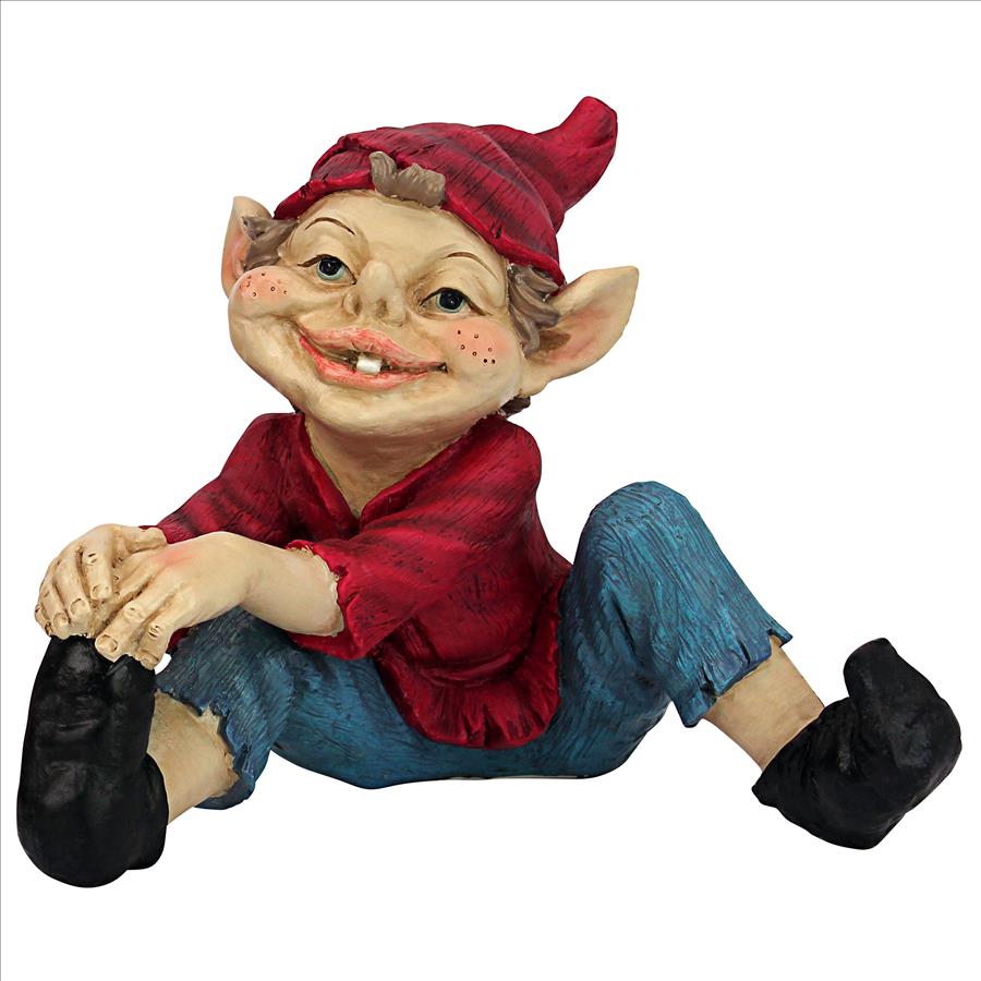 Eccentric Elf Garden Gnome Statue: Squeegee