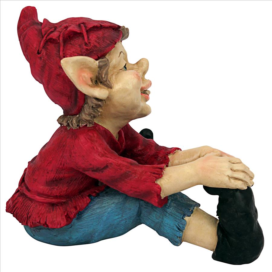 Eccentric Elf Garden Gnome Statue: Squeegee