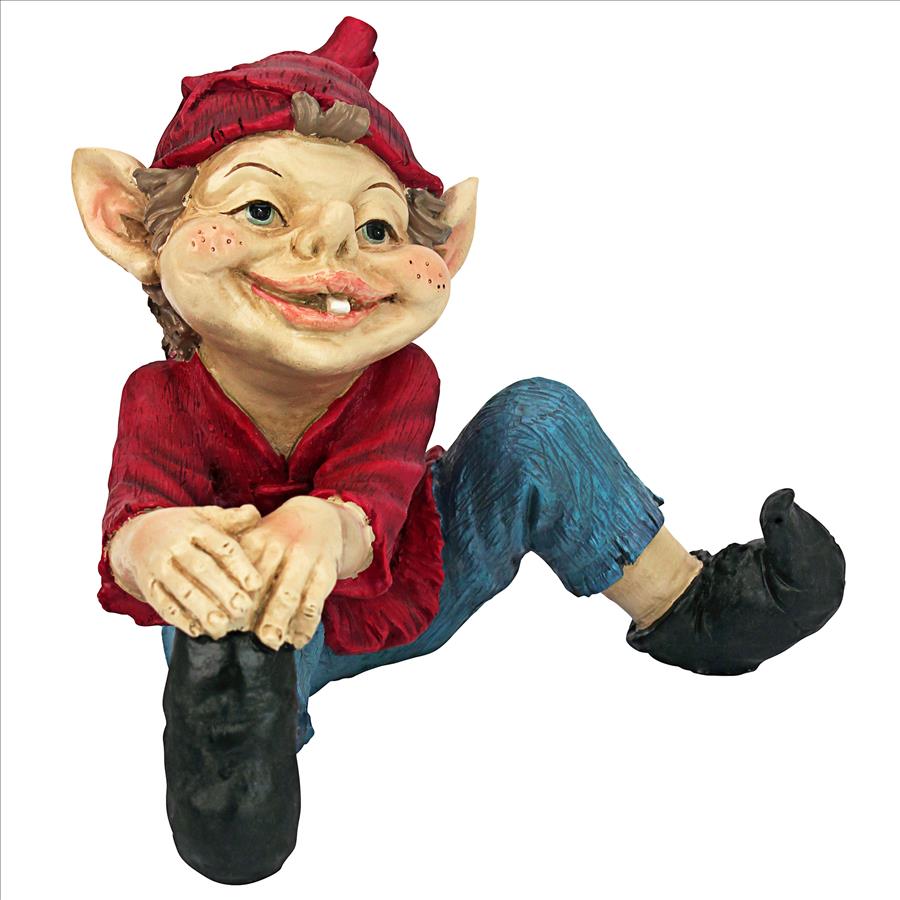 Eccentric Elf Garden Gnome Statue: Squeegee