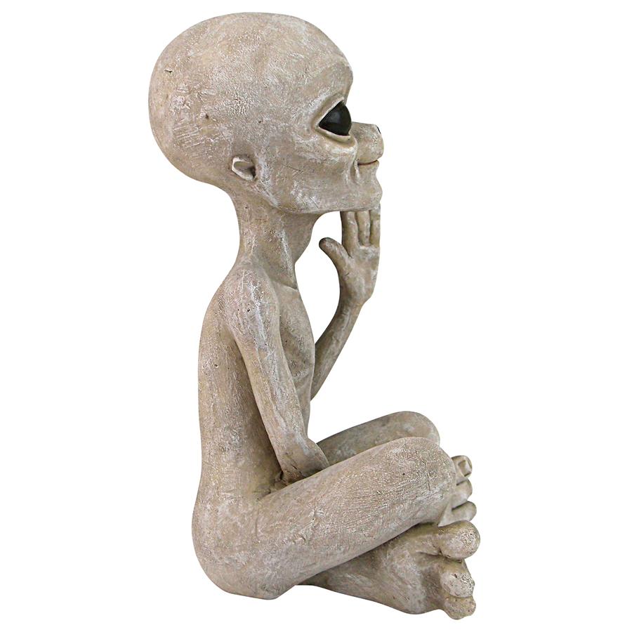 Greetings Earthlings UFO Alien Statue: Each