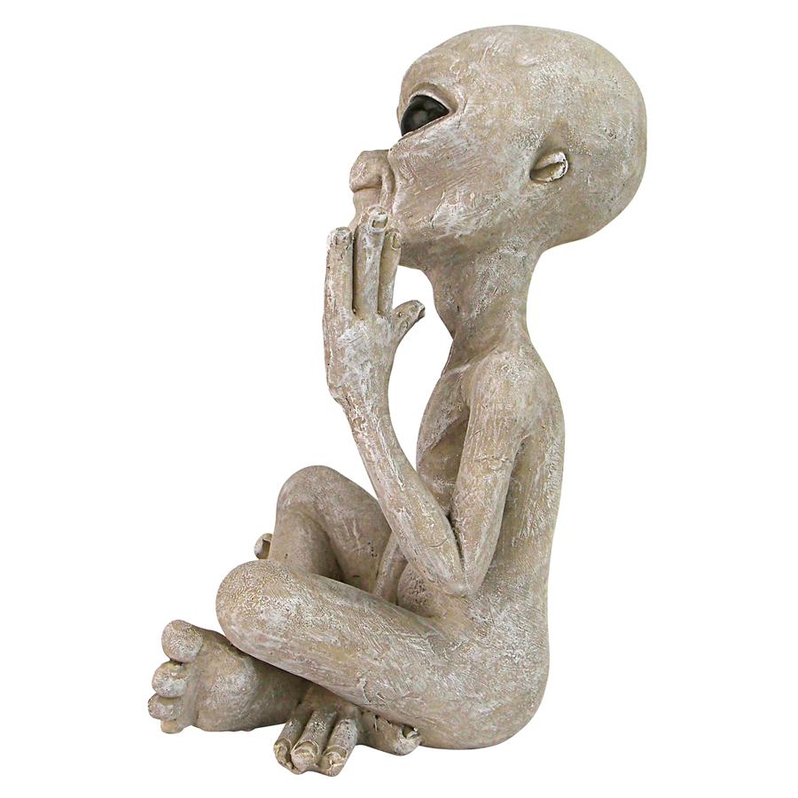 Greetings Earthlings UFO Alien Statue: Each