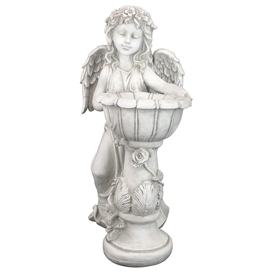 Angelique's Garden Splash Angel at Birdbath Statue