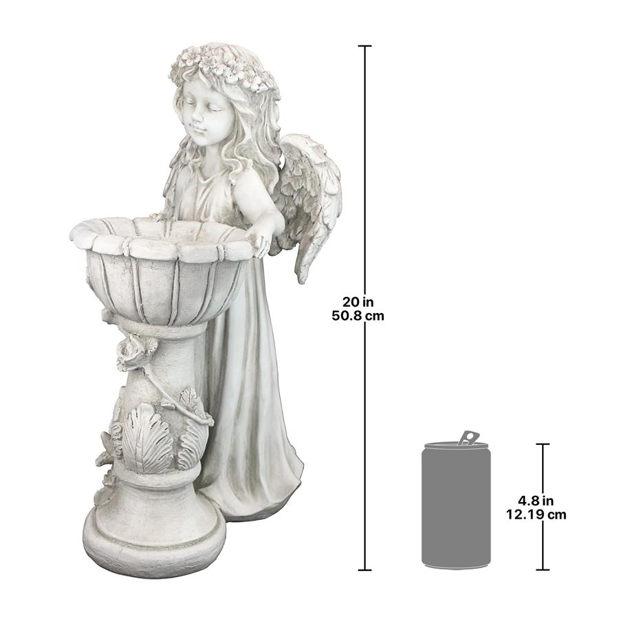 Angelique's Garden Splash Angel at Birdbath Statue