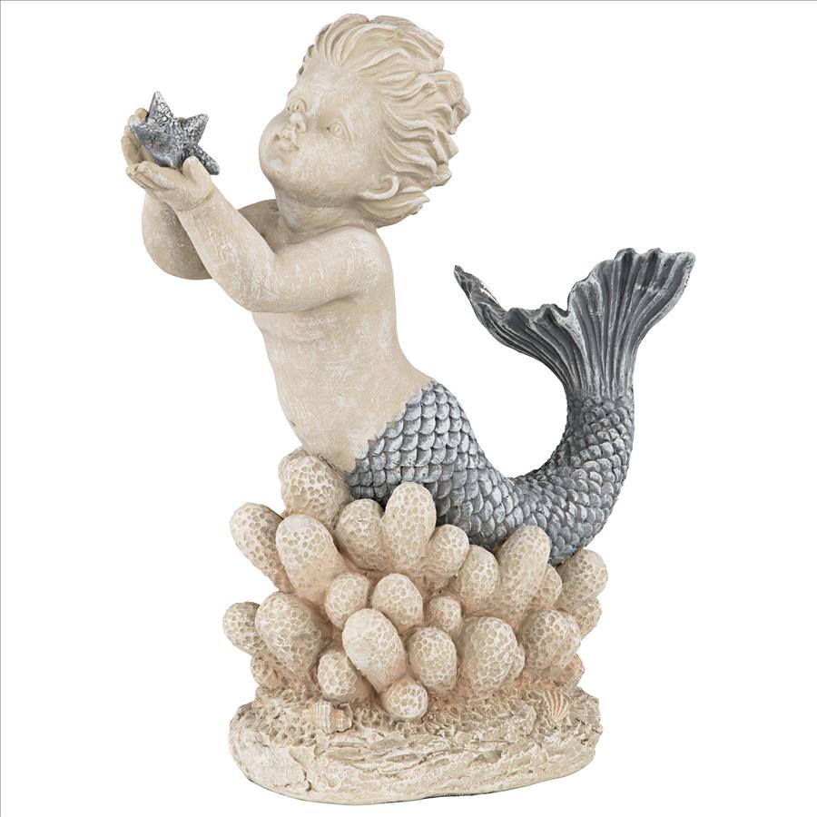 Gifts from the Sea Merboy with Starfish Statue