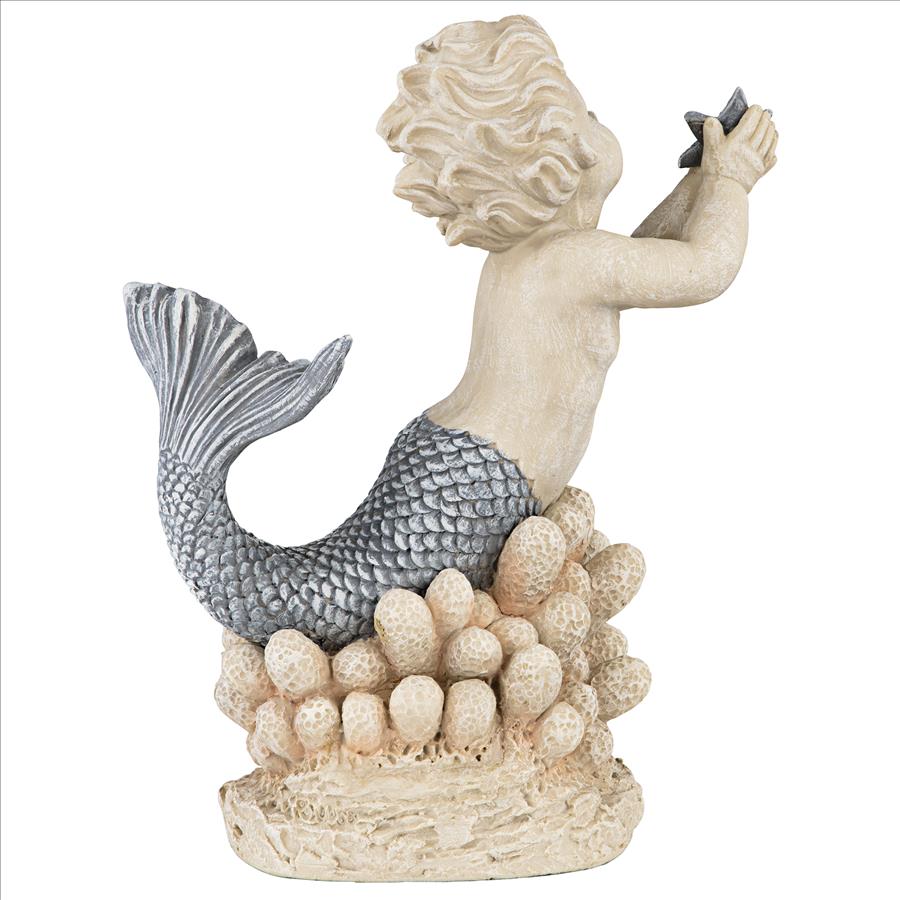 Gifts from the Sea Merboy with Starfish Statue