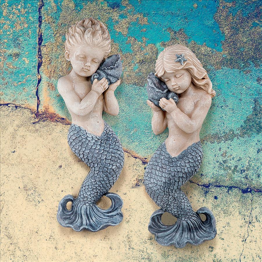 Sounds of the Sea Mermaid Wall Sculpture Set