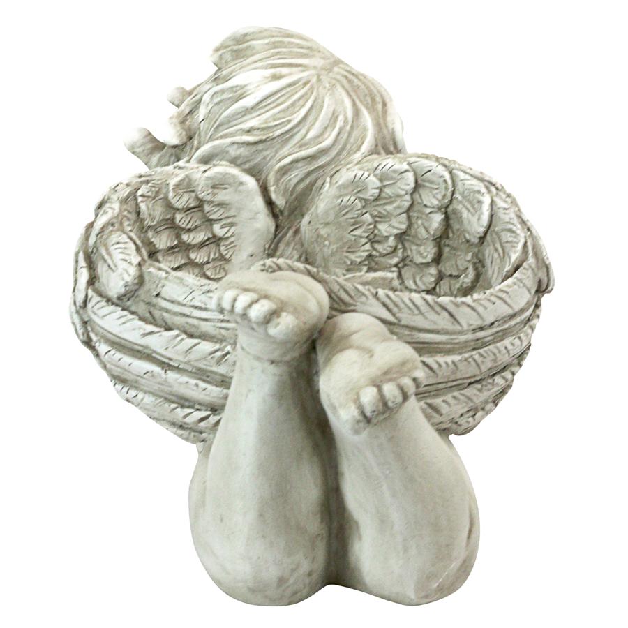 God's Messenger Cherub with Bird Angel Statue