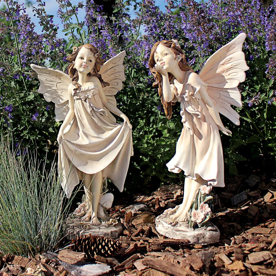 Wildflower Meadows Fairies Garden Statues: Set of Two