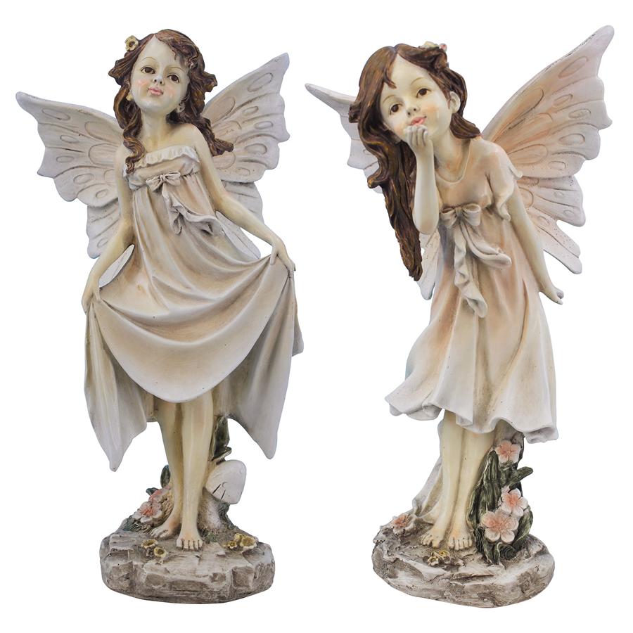 Wildflower Meadows Fairies Garden Statues: Set of Two