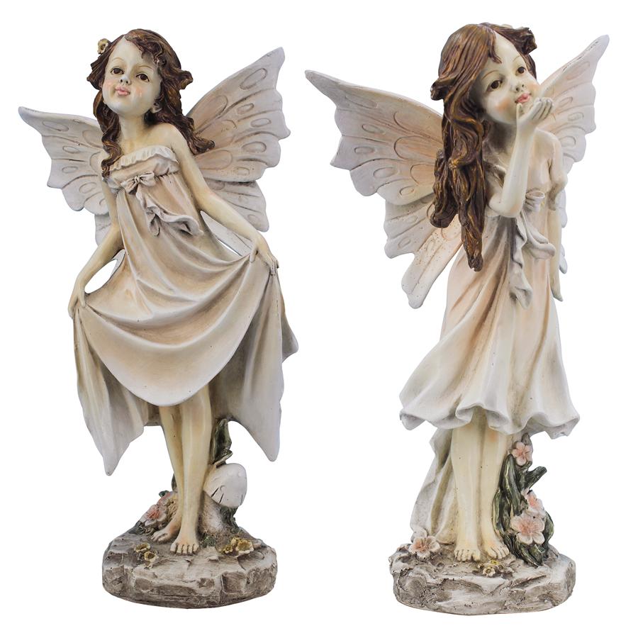 Wildflower Meadows Fairies Garden Statues: Set of Two