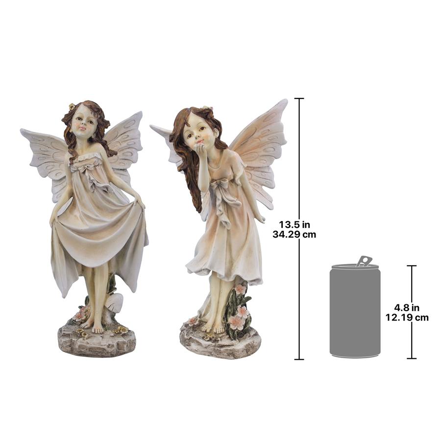 Wildflower Meadows Fairies Garden Statues: Set of Two