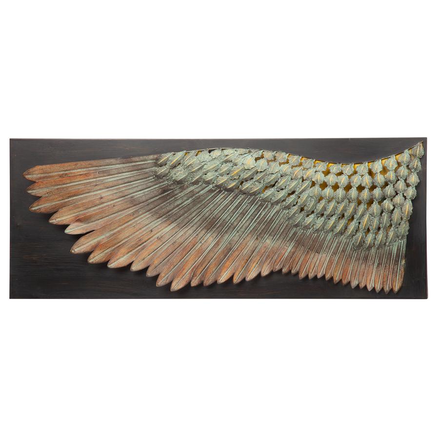 Wing of Icarus Sculptural Metal Wall Frieze