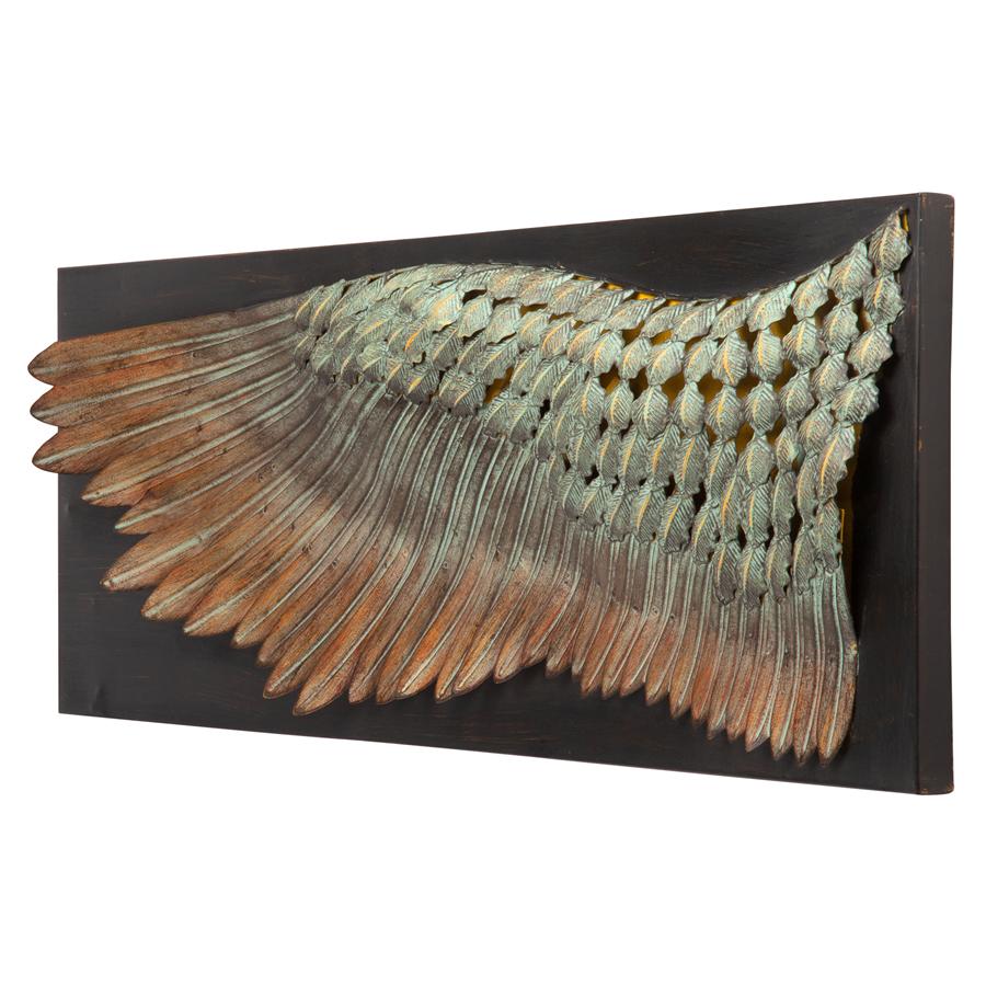 Wing of Icarus Sculptural Metal Wall Frieze