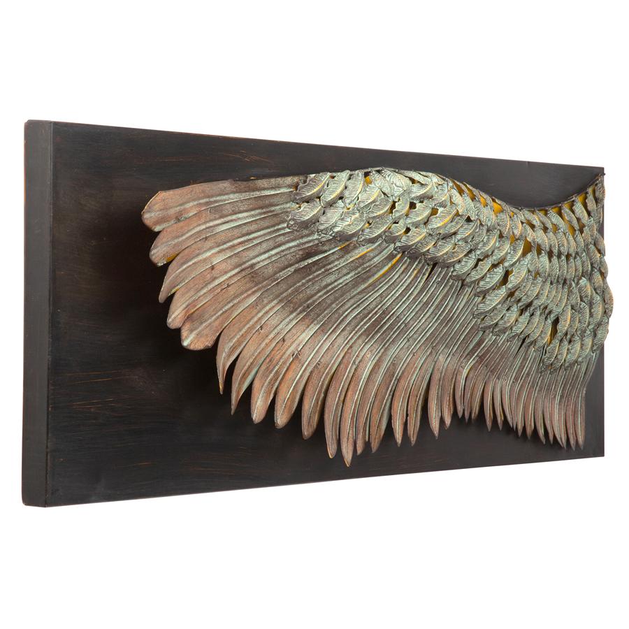 Wing of Icarus Sculptural Metal Wall Frieze