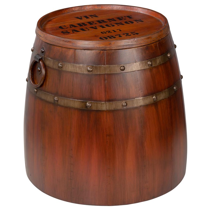 French Wine Barrel Side Table