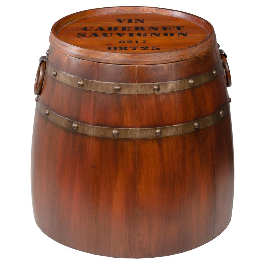 French Wine Barrel Side Table