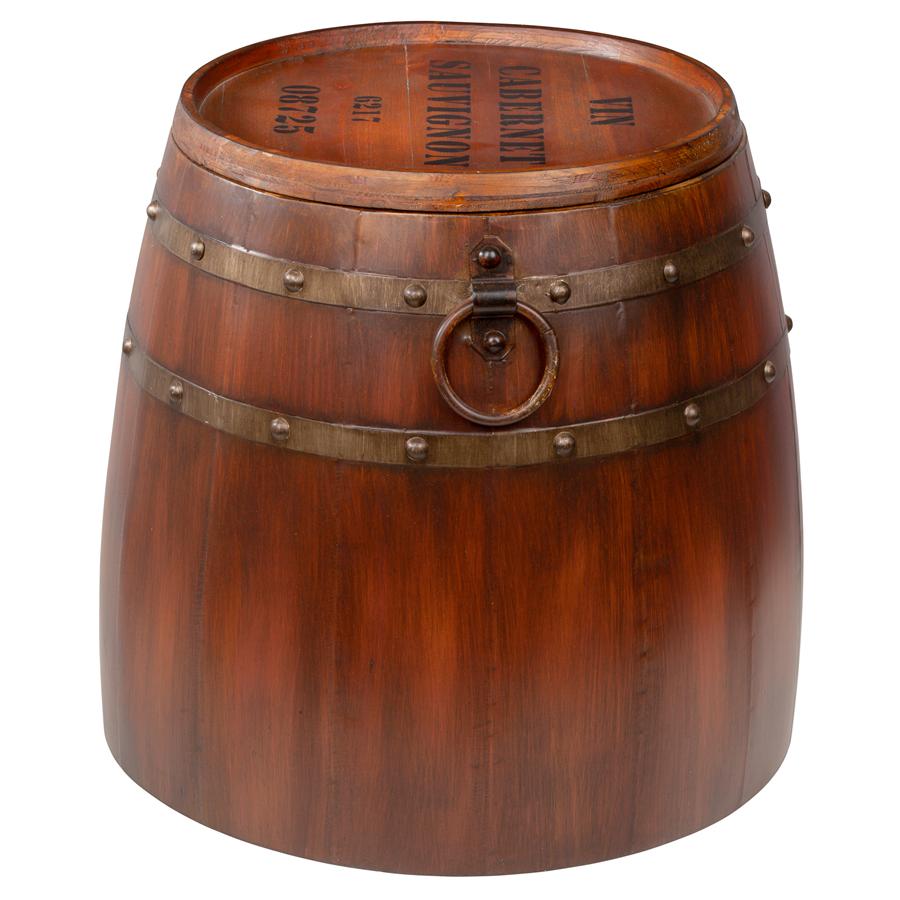 French Wine Barrel Side Table